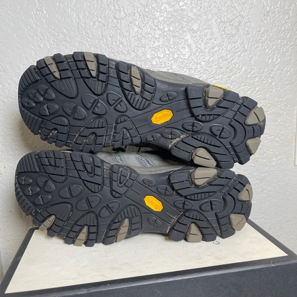 Merrell Moab 3 Mid Beluga Gray Suede Waterproof Hiking Boots Lace up Mens 12 US main image 7